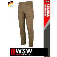   Engelbert Strauss VINTAGE SEPIA cordura stretch technikai sokzsebes deréknadrág - munkaruha