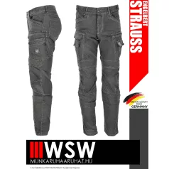   .Engelbert Strauss VINTAGE PEWTER cordura stretch technikai sokzsebes deréknadrág - munkaruha