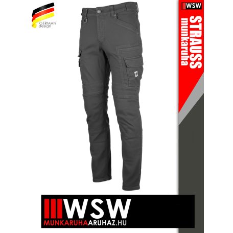 .Engelbert Strauss VINTAGE PEWTER cordura stretch technikai sokzsebes deréknadrág - munkaruha