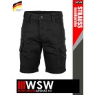 .Engelbert Strauss VINTAGE BLACK cordura stretch technikai sokzsebes rövidnadrág - munkaruha