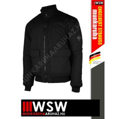   .Engelbert Strauss ICONIC BLACK szélálló bélelt technikai kabát - munkaruha