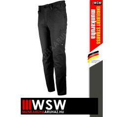   .Engelbert Strauss ICONIC BLACK kopásálló pamut stretch deréknadrág - munkaruha