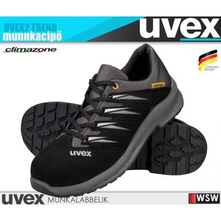 Uvex TREND BLACK S1 technikai munkacipő - munkabakancs