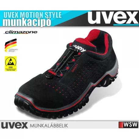 Uvex MOTION STYLE RED S1 technikai munkabakancs - munkacipő