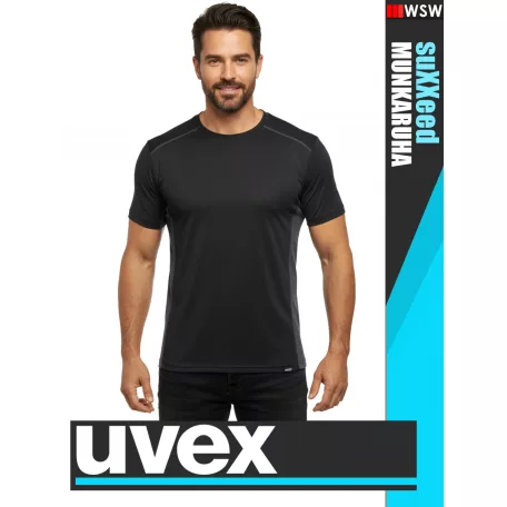 Uvex SUXXEED INDUSTRY BLACK prémium technikai póló - munkaruha