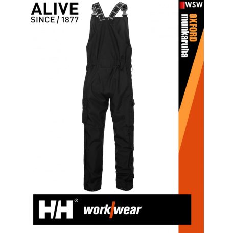 Helly Hansen OXFORD BLACK pamutgazdag szervíz shell kantáros nadrág - munkaruha