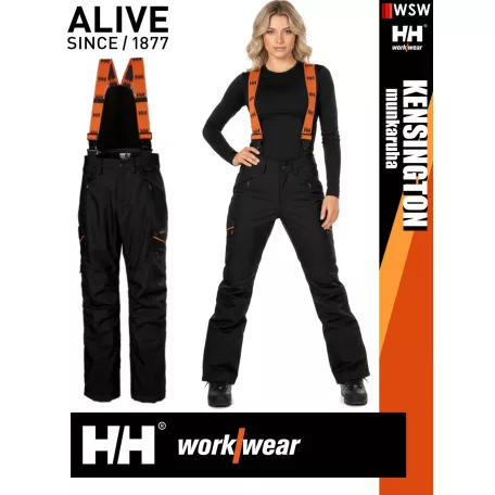 Helly Hansen KENSINGTON BLACK téli bélelt lengőzseb felcsatolós női technikai nadrág - munkaruha