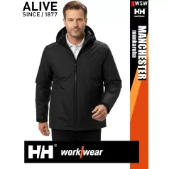   Helly Hansen MANCHESTER BLACK prémium technikai férfi bélelt vízálló kabát - munkaruha