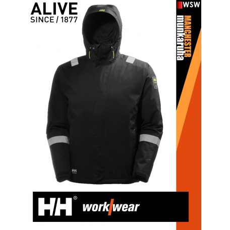 Helly Hansen MANCHESTER BLACK prémium technikai férfi bélelt vízálló kabát - munkaruha