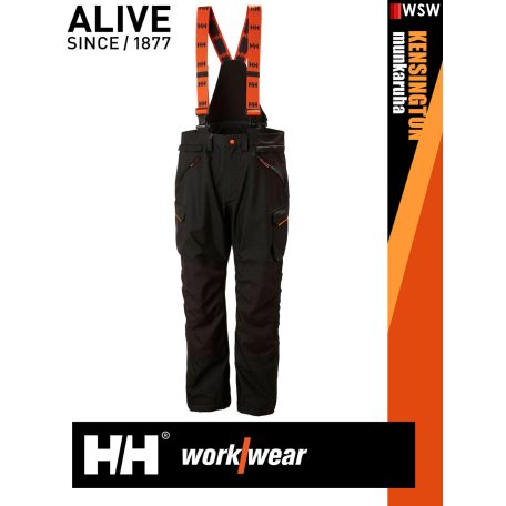 Helly Hansen KENSINGTON BLACK téli bélelt lengőzseb felcsatolós technikai nadrág - munkaruha