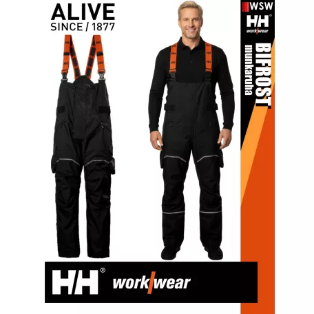 Helly Hansen BIFROST BLACK téli bélelt technikai kantáros nadrág - munkaruha