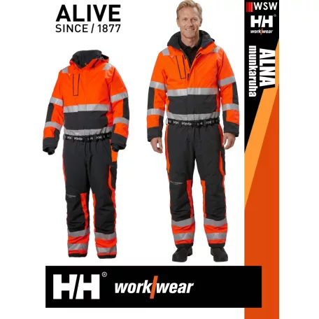 Helly Hansen ALNA 2.0 ORANGEHV vízálló bélelt technikai kezeslábas overál - munkaruha