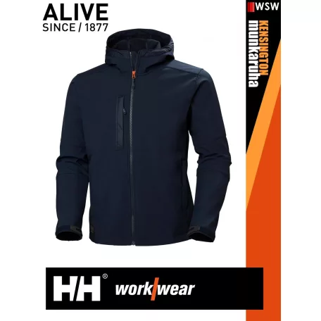 Helly Hansen KENSINGTON NAVY kapucnis softshell kabát - munkaruha