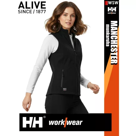 Helly Hansen MANCHESTER BLACK prémium női softshell mellény - munkaruha