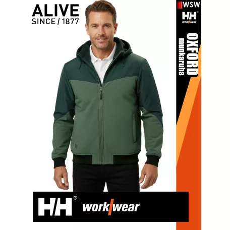 Helly Hansen OXFORD GREEN softshell bélelt munkakabát - munkaruha