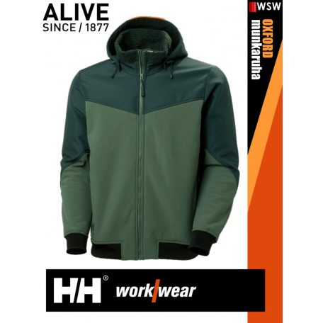 Helly Hansen OXFORD GREEN softshell bélelt munkakabát - munkaruha