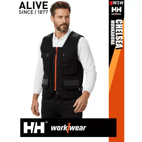 Helly Hansen CHELSEA EVOLUTION BLACK sokzsebes technikai mellény - munkaruha