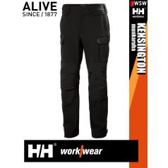   Helly Hansen KENSINGTON BLACK CONNECT lengőzseb cipzáros rugalmas deréknadrág - munkaruha