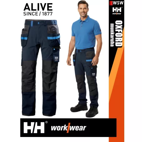 Helly Hansen OXFORD NAVYEBONY pamutgazdag 4 irányú strech deréknadrág - munkaruha