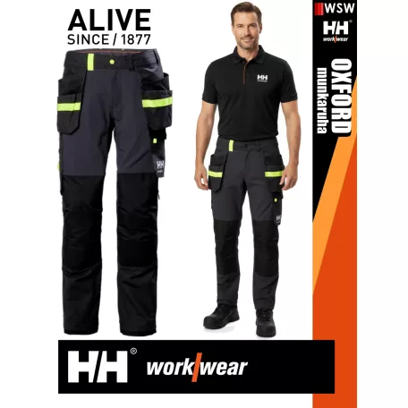 Helly Hansen OXFORD EBONYBLACK pamutgazdag 4 irányú strech deréknadrág - munkaruha
