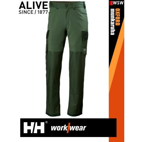 Helly Hansen OXFORD GREEN pamutgazdag 4 irányú strech cargo deréknadrág - munkaruha