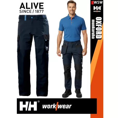 Helly Hansen OXFORD NAVYEBONY pamutgazdag 4 irányú strech cargo deréknadrág - munkaruha
