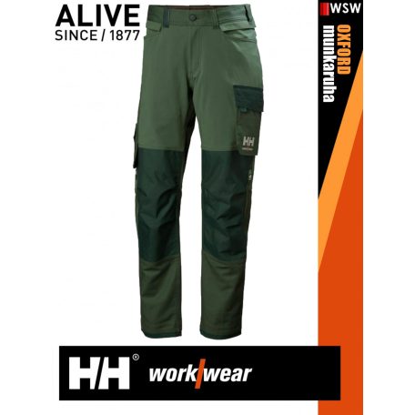 Helly Hansen OXFORD GREEN pamutgazdag 4 irányú strech lengőzseb előkészítéses deréknadrág - munkaruha