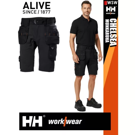 Helly Hansen CHELSEA EVOLUTION BLACK technikai lengőzsebes rövidnadrág - munkaruha