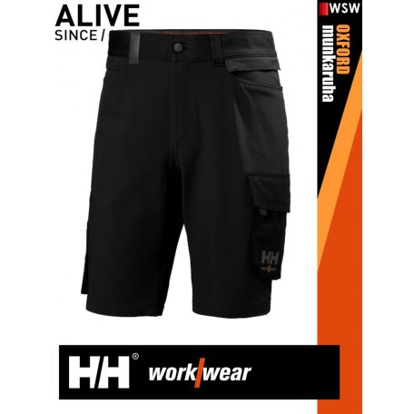 Helly Hansen OXFORD BLACK pamutgazdag lengőzseb felcsatolással rendelkező rövidnadrág - munkaruha