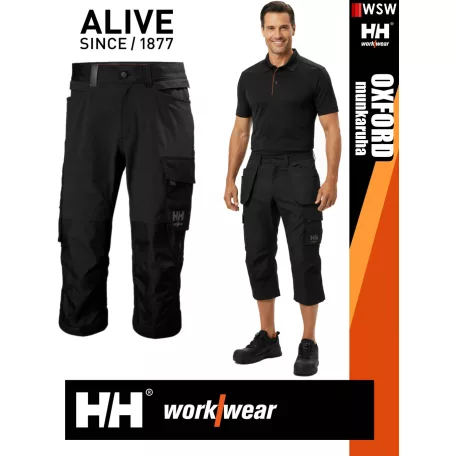 Helly Hansen OXFORD BLACK CONNECT pamutgazdag lengőzseb felcsatolással rendelkező rövidnadrág - munkaruha