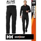 Helly Hansen KENSINGTON BLACK CONNECT lengőzseb cipzáros softshell deréknadrág - munkaruha