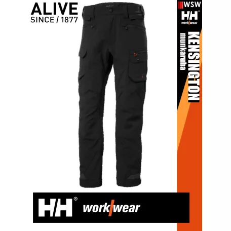 Helly Hansen KENSINGTON BLACK CONNECT lengőzseb cipzáros softshell deréknadrág - munkaruha