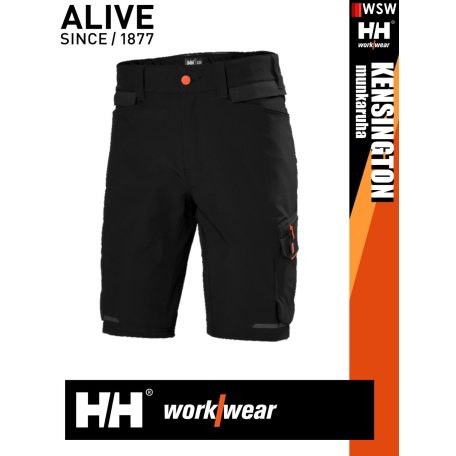 Helly Hansen KENSINGTON BLACK CONNECT lengőzseb cipzáros szellőző rövidnadrág - munkaruha