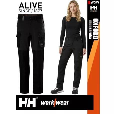 Helly Hansen OXFORD BLACK pamutgazdag 4 irányú strech lengőzseb előkészítéses női deréknadrág - munkaruha