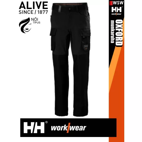 Helly Hansen OXFORD BLACK pamutgazdag 4 irányú strech lengőzseb előkészítéses női deréknadrág - munkaruha