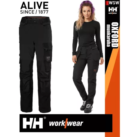 Helly Hansen OXFORD BLACK pamutgazdag 4 irányú strech lengőzseb előkészítéses női deréknadrág - munkaruha