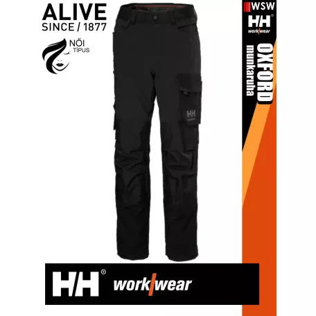 Helly Hansen OXFORD BLACK pamutgazdag 4 irányú strech lengőzseb előkészítéses női deréknadrág - munkaruha