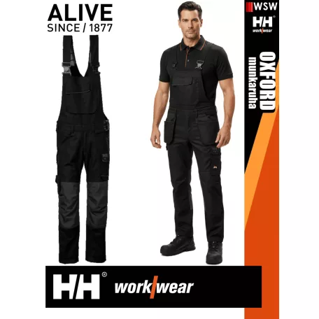 Helly Hansen OXFORD BLACK CONNECT 4 irányú strech lengőzseb előkészítéses kantárosnadrág - munkaruha