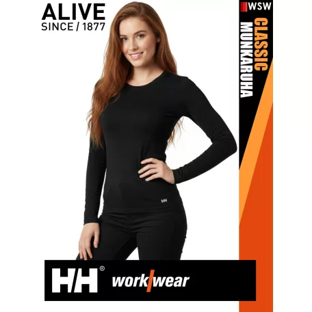 Helly Hansen CLASSIC BLACK prémium technikai női póló - munkaruha