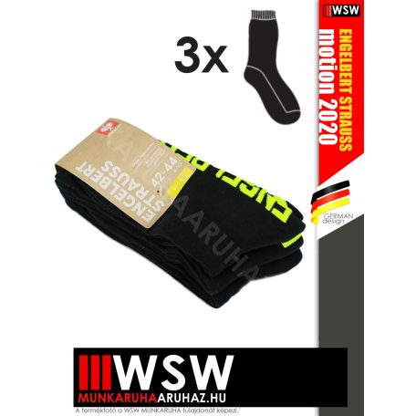 .Engelbert Strauss MOTION 2020 BLACKHV technikai zokni 3 pár - munkazokni