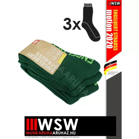 .Engelbert Strauss MOTION 2020 GREEN technikai zokni 3 pár - hosszú munkazokni