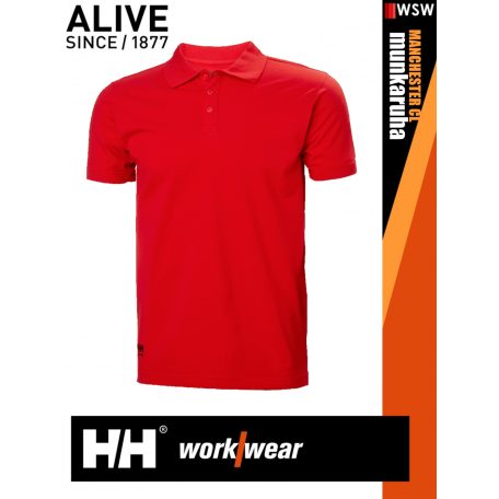 Helly Hansen MANCHESTER ALERTRED classic prémium galléros férfi póló - munkaruha