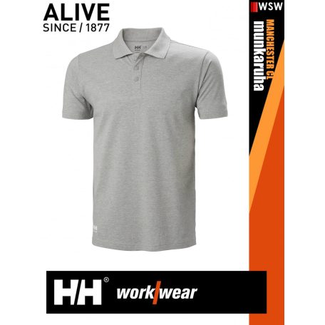 Helly Hansen MANCHESTER GREYHEATHER classic prémium galléros férfi póló - munkaruha