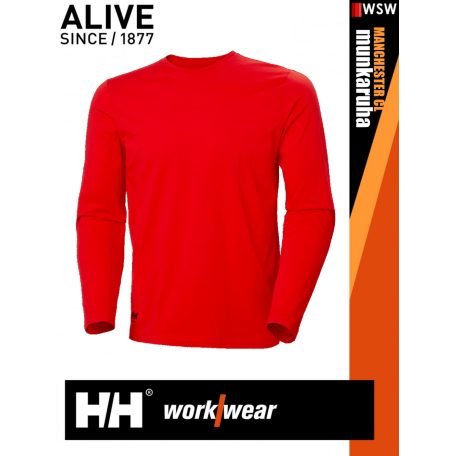 Helly Hansen MANCHESTER ALERTRED classic prémium hosszúujjú férfi póló - munkaruha