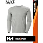 Helly Hansen MANCHESTER GREYMELANGE classic prémium hosszúujjú férfi póló - munkaruha