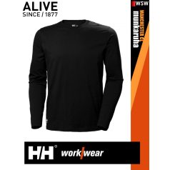   Helly Hansen MANCHESTER BLACK classic prémium hosszúujjú férfi póló - munkaruha