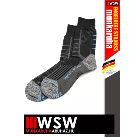 .Engelbert Strauss ALLROUND COOL DARKGREY technikai zokni - munkazokni (15C - 35C fokig)
