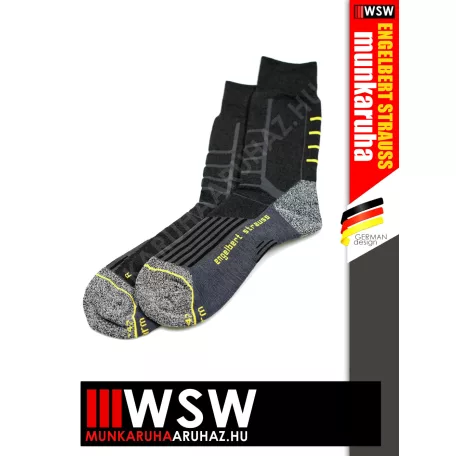 .Engelbert Strauss ALLROUND LIGHT BLACK technikai zokni - munkazokni (0C - 20C fokig)