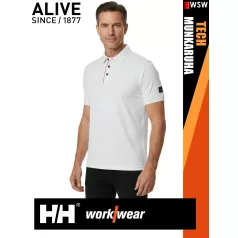   Helly Hansen TECH WHITE technikai UV álló galléros férfi póló - munkaruha
