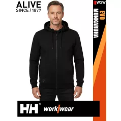   Helly Hansen EVO BLACK prémium zipzáros kapucnis férfi pulóver - munkaruha